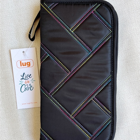 lug Bags Lug Tango Se Travel Rfid Wallet Rainbow Black Nwt Poshmark